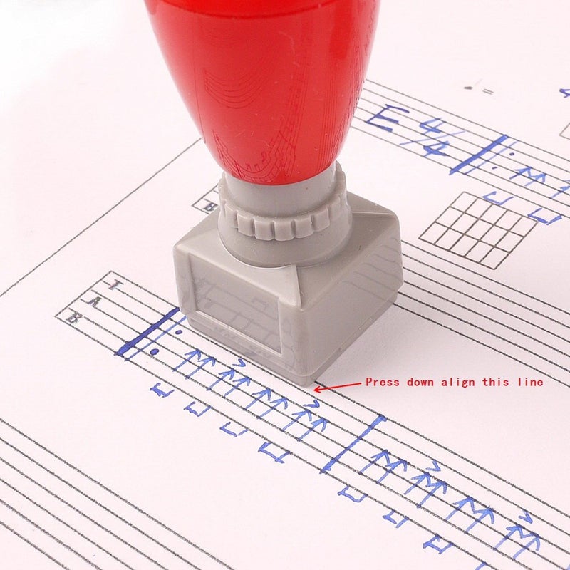 Mr.Power Guitar Chord Stamp Black Ink(3 Frets)/Ukulele(5 fret) DIY Mini Rubber Stamp(Black Ink) - Image 5
